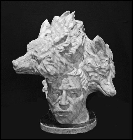 "Running Free" Grey Alabaster Sculpture by Alvin Marshall of Rowe Gallery