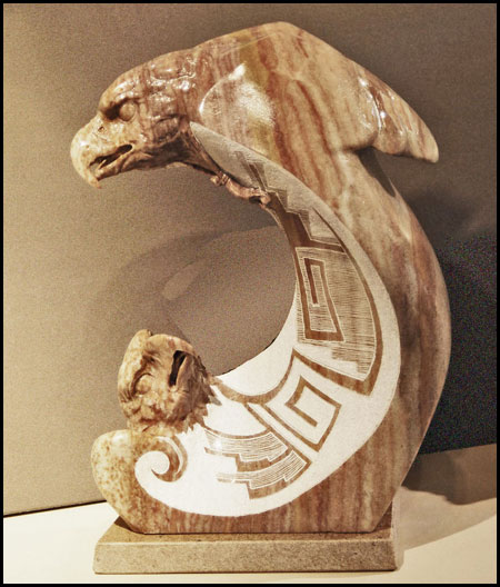 "Star Talkers" Utah Alabaster Sculpture by Alvin Marshall of Rowe Gallery