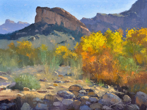 'Creek Harmony' Oil Painting by Gabor Svagrik of Rowe Gallery