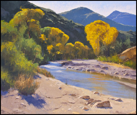 'Falls Curtain' Oil Painting by Gabor Svagrik of Rowe Gallery