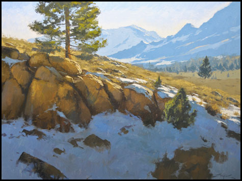 'Road to Yosemite' Oil Painting by Gabor Svagrik of Rowe Gallery