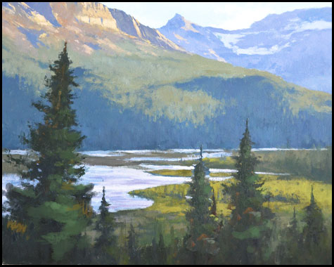 'Saskatchewan Crossing' Oil Painting by Gabor Svagrik of Rowe Gallery