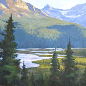 'Saskatchewan Crossing' Oil Painting by Gabor Svagrik of Rowe Gallery