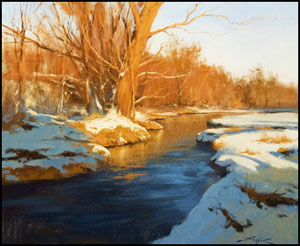 'Winter Wonder' Oil Painting by Gabor Svagrik of Rowe Gallery