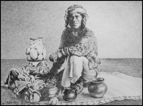 "Harri the Potter" Graphite Drawing by Jack Morley of Rowe Gallery