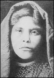 "Apache Girl" Graphite Drawing by Jack Morley of Rowe Gallery