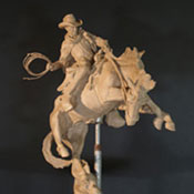 'Dust Devil' Clay Master Sculpture by Jason Scull of Rowe Gallery