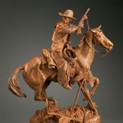 'Where the Range Ends' Bronze Sculpture by Jason Scull of Rowe Gallery