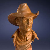 'Cowographer' Bronze Sculpture by Jason Scull of Rowe Gallery
