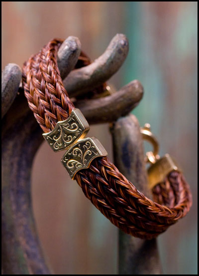 Horse Hair and Sterling Silver Bracelet by Jennifer Inge of Rowe Gallery