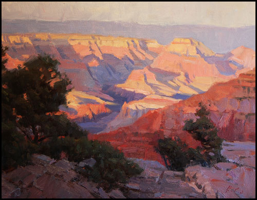'Canyon Light' Oil Painting by John Poon of Rowe Gallery