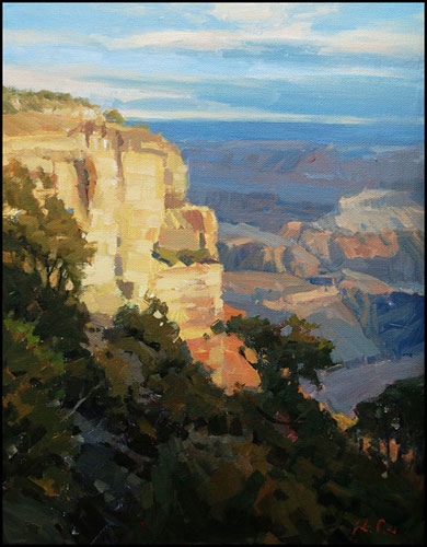 'Early Light' Acrylic Painting by John Poon of Rowe Gallery