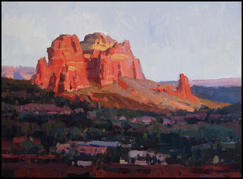 'Sedona Eve' Acrylic Painting by John Poon of Rowe Gallery