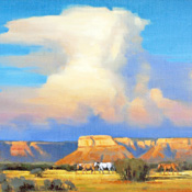 'After the Rain' by Vince Fazio Oil on Canvas Landscape and Still Life Painting at Rowe Gallery