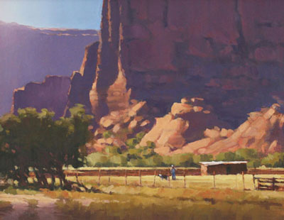 'Canyon Morning' by John Reaberry Oil on Canvas