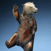 'Bellydancer' Bronze Sculpture by Joshua Tobey of Rowe Gallery