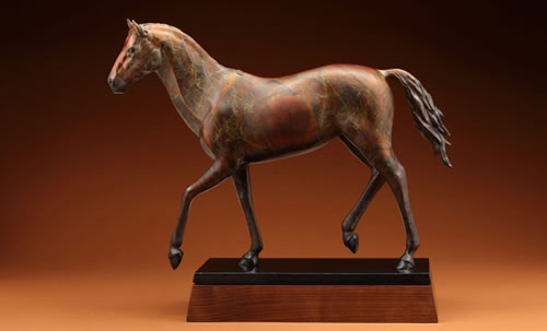 'Challenger' Bronze Sculpture by Joshua Tobey of Rowe Gallery