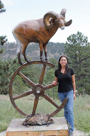 'Edge of Discovery' Bronze Sculpture by Joshua Tobey of Rowe Gallery