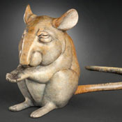 'Handout' Bronze Sculpture by Joshua Tobey of Rowe Gallery