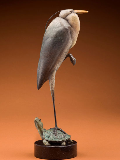 'Hitchhiker' Bronze Sculpture by Joshua Tobey of Rowe Gallery