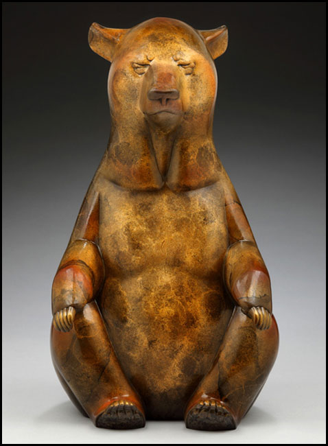 'Meditation' Bronze Sculpture by Joshua Tobey of Rowe Gallery