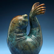 'Neptune' Bronze Sculpture by Joshua Tobey of Rowe Gallery