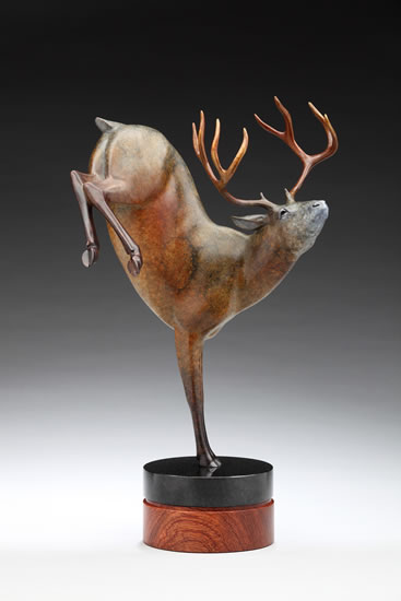 'Rain Dance ' Bronze Sculpture by Joshua Tobey of Rowe Gallery