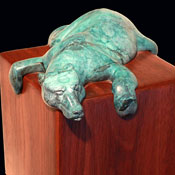 'Stumped' Bronze Sculpture by Joshua Tobey of Rowe Gallery