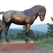 'Old Timer' Bronze Sculpture by Joshua Tobey of Rowe Gallery