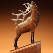 'Stumped' Bronze Sculpture by Joshua Tobey of Rowe Gallery