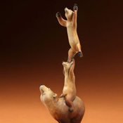 'Stumped' Bronze Sculpture by Joshua Tobey of Rowe Gallery