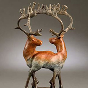 'Stumped' Bronze Sculpture by Joshua Tobey of Rowe Gallery
