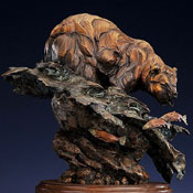 'Bear Market' Bronze Sculpture by Ken Rowe of Rowe Gallery