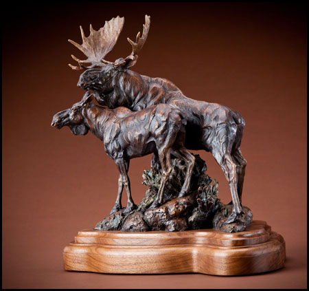 'Bull Market' Bronze Sculpture by Ken Rowe of Rowe Gallery