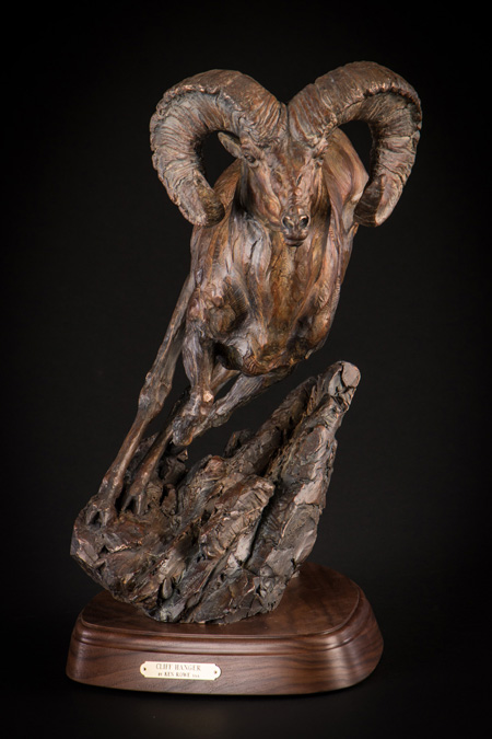'Cliff Hanger' Bronze Sculpture by Ken Rowe of Rowe Gallery