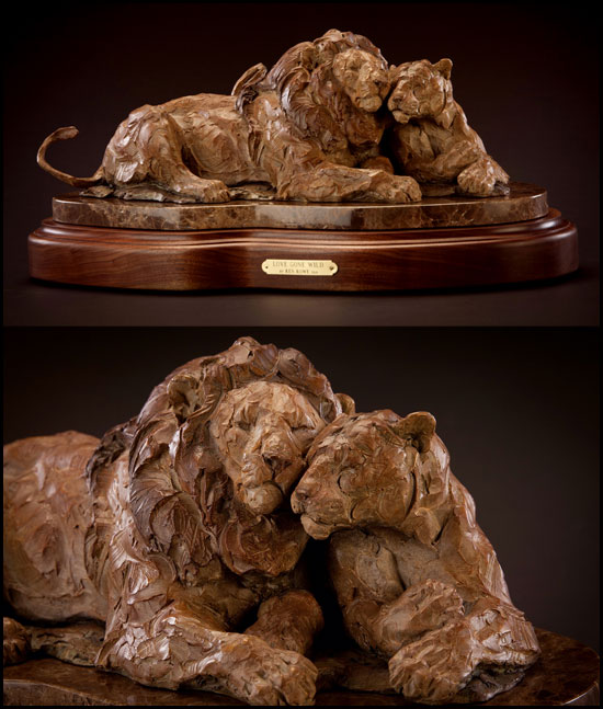 'Love Gone Wild' Bronze Sculpture by Ken Rowe of Rowe Gallery