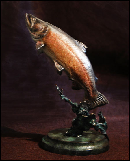 'Silver Stream' Bronze Sculpture by Ken Rowe of Rowe Gallery