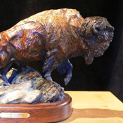 'Snow Drifter' Bronze Sculpture by Ken Rowe of Rowe Gallery