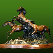 'Where Thunder Shakes the Ground' Bronze Sculpture by Ken Rowe of Rowe Gallery