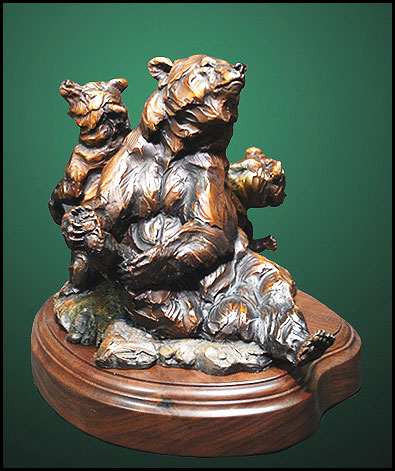 'Flea Loader' Bronze Sculpture by Ken Rowe of Rowe Gallery