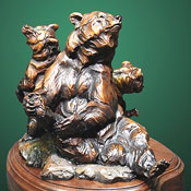 'Flea Loader' Bronze Sculpture by Ken Rowe of Rowe Gallery