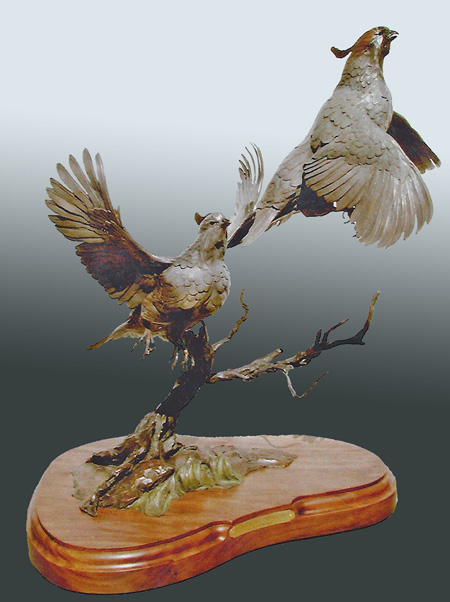 'Forty-five Degrees and Rising' Bronze Sculpture by Ken Rowe of Rowe Gallery