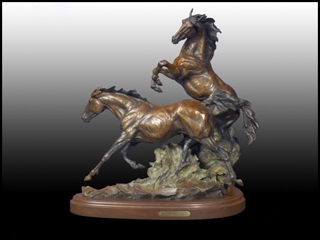 'Wild as the Wind' Bronze Sculpture by Ken Rowe of Rowe Gallery