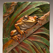 "Eyes of the Rain Forest" Bronze Sculpture by Kim Kori of Rowe Gallery