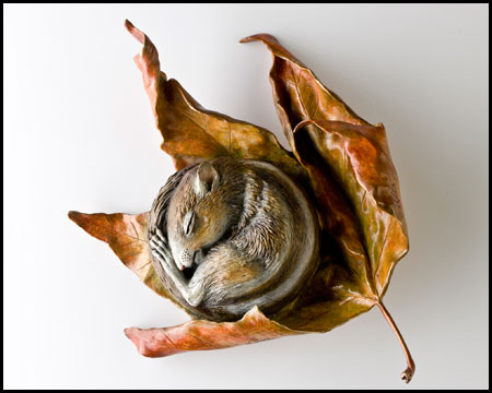 "Fall Into Sleep" Bronze Sculpture by Kim Kori of Rowe Gallery"Fruitful Moment" Bronze Sculpture by Kim Kori of Rowe Gallery