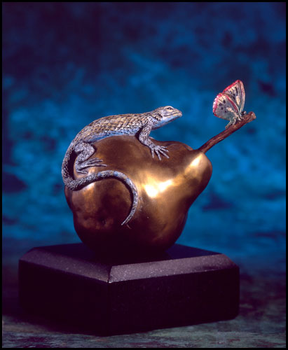 "Fruitful Moment" Bronze Sculpture by Kim Kori of Rowe Gallery
