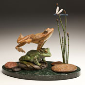 "Leap for Joy" Bronze Sculpture by Kim Kori of Rowe Gallery