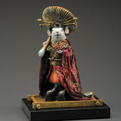 "Mouse Geisha" Bronze Sculpture by Kim Kori of Rowe Gallery