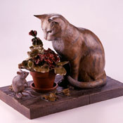"Sophie's Porch" Bronze Sculpture by Kim Kori of Rowe Gallery
