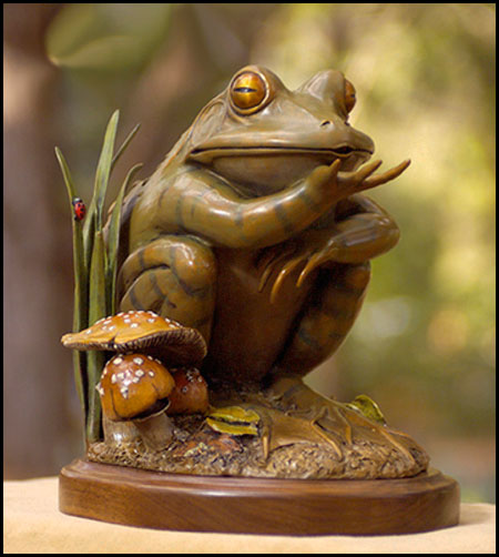 "A Little Kiss" Bronze Sculpture by Kim Kori of Rowe Gallery